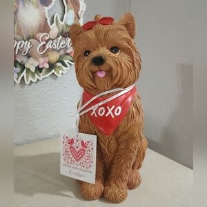 Valentine's Yorkie Bandana XOXO Terrier Dog Red Bow New